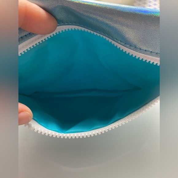 Ipsy - Shiny Metallic Blue Cosmetic Bag - Picture 3 of 3